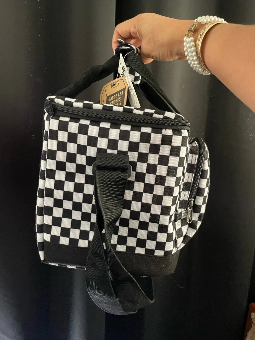 NWT Vans Black & White Checkerboard Cooler Bag - Picture 3 of 7